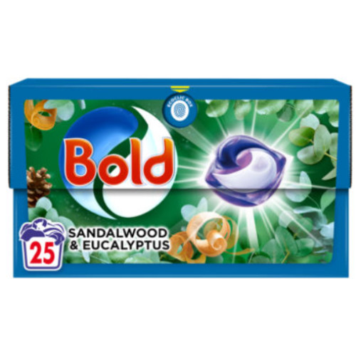 Капсули для прання Bold All in 1 Pods Sandalwood & Eucalyptus, 25 шт